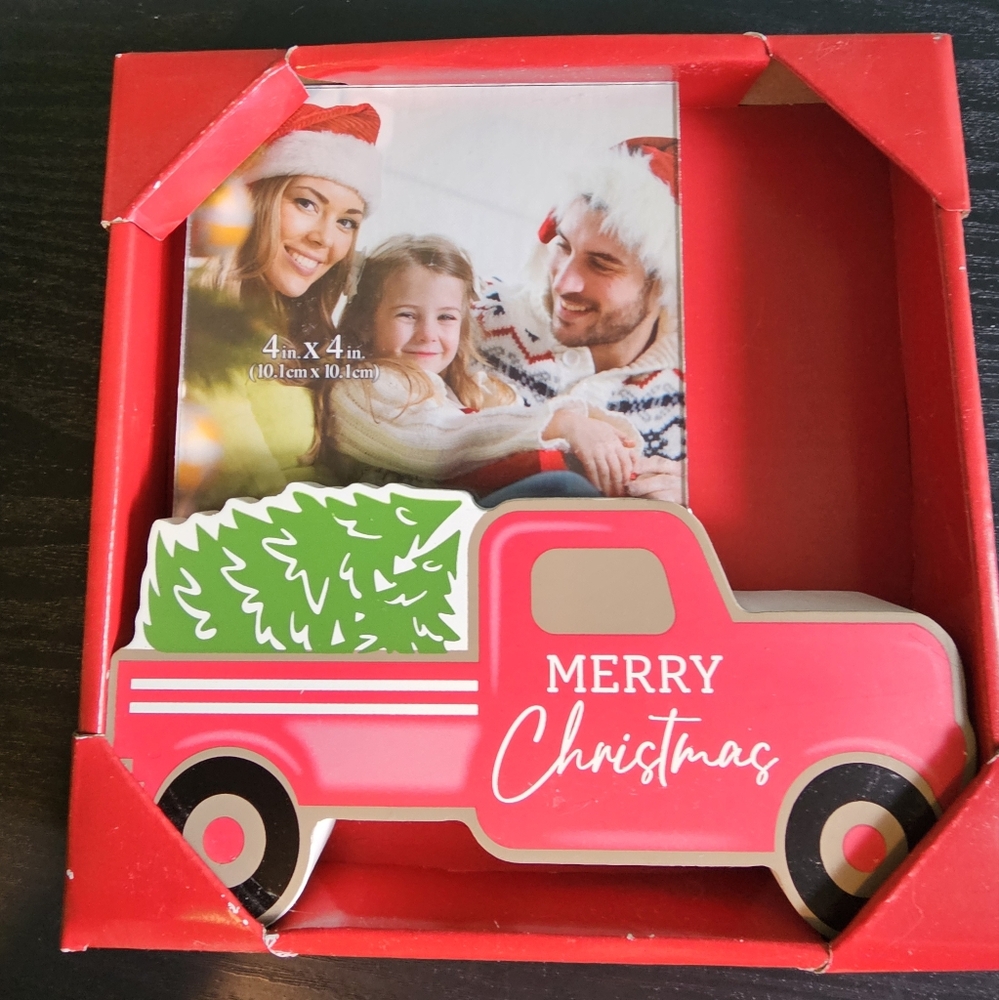 Red Christmas Truck 3D Photo Frame NIB